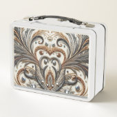 Lunch Box Schéma floral brillant avec pierre de gemme (Dos)