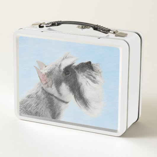 Lunch Box Schnauzer (Giant, Standard) Peinture - Chien Art (Dos)