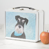 Lunch Box Schnauzer (Miniature) Peinture - Joli chien origin (En situation)