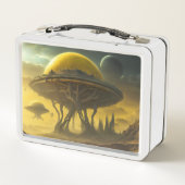 Lunch Box Sci-Fi Alien World View Planet Ufo Tower (Dos)