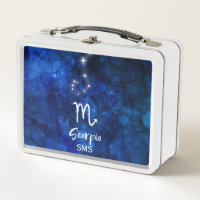Scorpio Zodiac Constellation Bleu Galaxie Monogram
