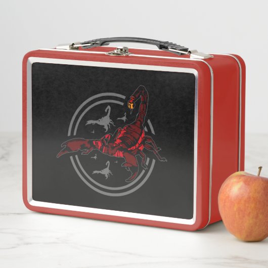 Lunch Box Scorpion rouge (En situation)