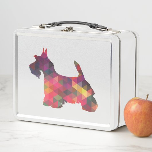 Lunch Box Scottie Chien race Geo Silhouette Multi (En situation)