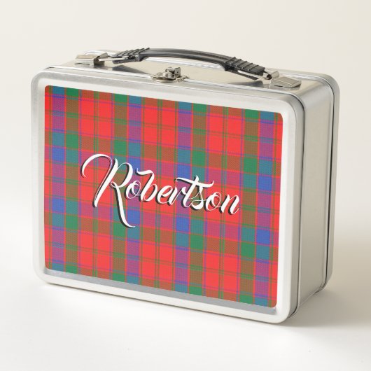 Lunch Box Scottish Eats ! Clan Robertson Tartan Plaid (Devant)