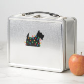 Lunch Box Scottish Terrier Scottie Chien Noël Lumières Cadea (En situation)