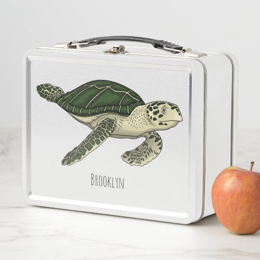 Lunch Box Sea turtle cartoon (En situation)