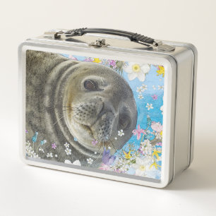 Lunch Box Sealion de conte de Fairytale dans l'océan des fle