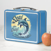 Lunch Box Seas Day Retro Dolphin Océan esthétique (En situation)