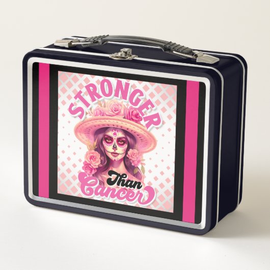 Lunch Box Sensibilisation au cancer du sein Crâne à sucre (Devant)