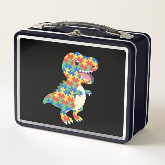 Lunch Box Sensibilisation sur l'autisme Dinosaures (Devant)