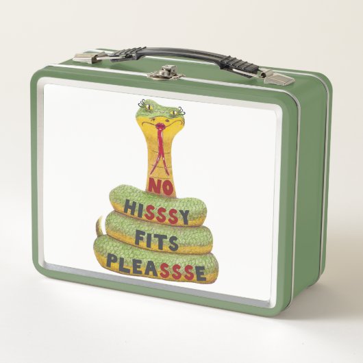 Lunch Box Serpent à sonnette de dessin animé enroulé avec du (Devant)