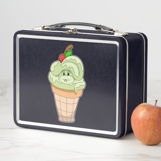 Lunch Box Serpent avec cône crème glacée & cerise (En situation)