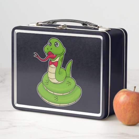 Lunch Box Serpent avec cravate de cabot (En situation)