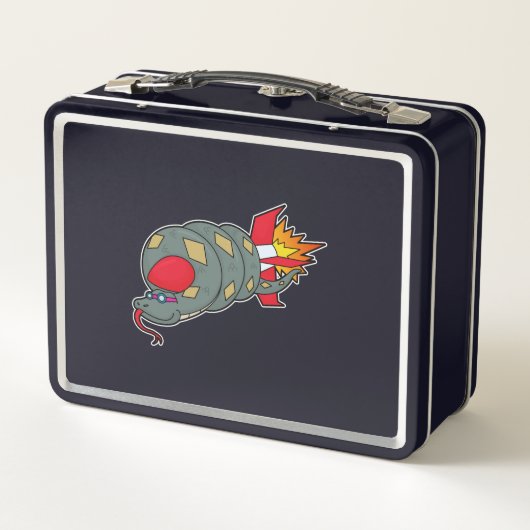 Lunch Box Serpent avec fusée (Dos)