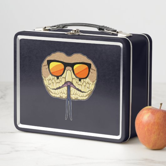 Lunch Box Serpent avec lunettes de soleil (En situation)