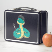 Lunch Box Serpent comme peintre avec pinceau (En situation)