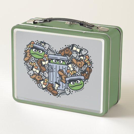 Lunch Box Sésame Sésame | Oscar the Grouch Doodle Heart (Dos)