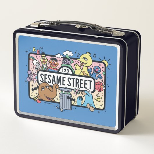Lunch Box Sésame Sésame | Sesame Pals signe de Doodle (Dos)