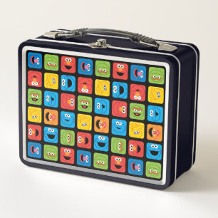 Lunch Box Sesame Street Cubed Visages Motif