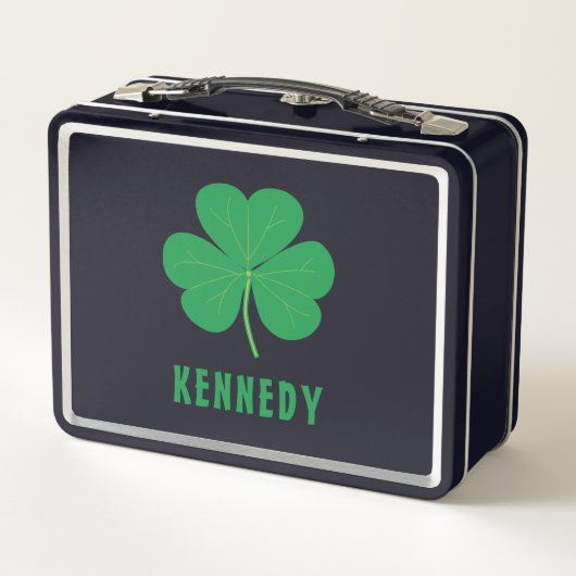 Lunch Box Shamrock Green Clover Irlande Celtic Irish Nom (Dos)