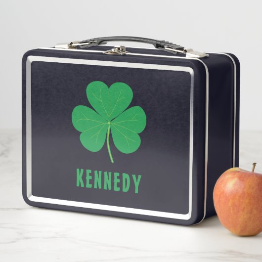 Lunch Box Shamrock Green Clover Irlande Celtic Irish Nom (En situation)