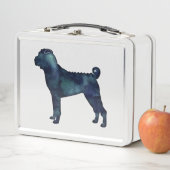 Lunch Box Shar-Pei race Chien noir Aquarelle Silhouette (En situation)