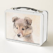 Lunch Box Shetland Sheepdog Puppy Peinture Chien original ar (Dos)