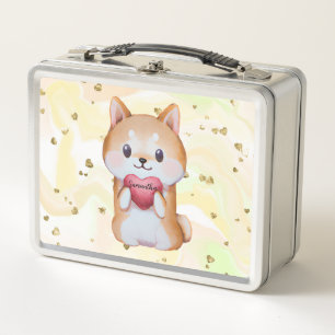 Lunch Box Shiba Inu Tenir Un Coeur