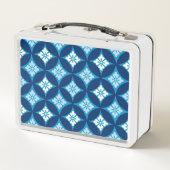 Lunch Box Shippo avec Motif Fleur, Indigo Bleu et Blanc (Dos)