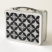 Lunch Box Shippo avec Motif Fleur, Noir, Blanc et Gris (Dos)