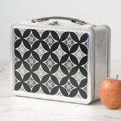Lunch Box Shippo avec Motif Fleur, Noir, Blanc et Gris (En situation)