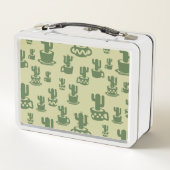 Lunch Box Silhouette de cactus succulent en tasses et pots (Dos)