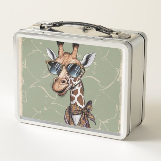 Lunch Box Silhouette Giraffe Elégante Design d'impression un (Dos)