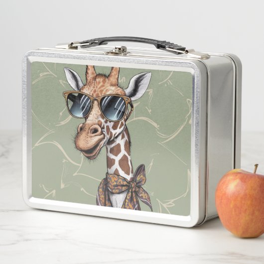 Lunch Box Silhouette Giraffe Elégante Design d'impression un (En situation)