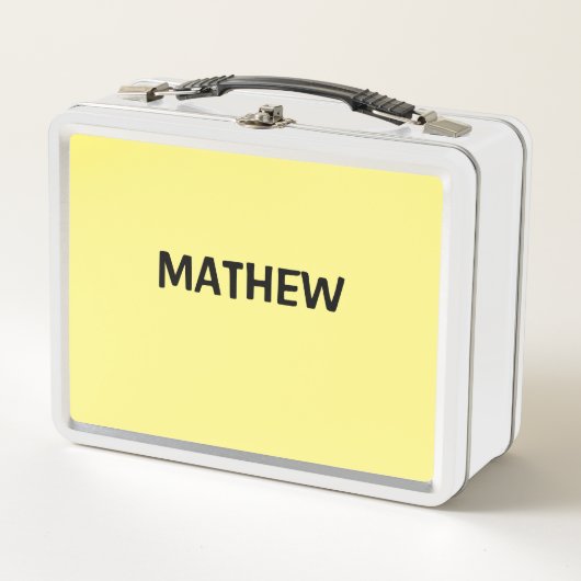 Lunch Box simple initial letter monogram add your name lett (Devant)