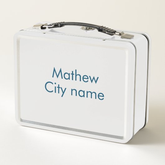 Lunch Box simple lettre initiale monogramme ajouter votre no (Dos)