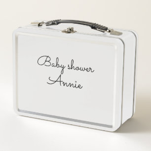 Lunch Box simple minimal ajoutez votre nom texte baby shower
