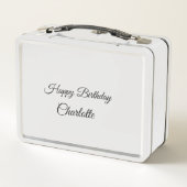 Lunch Box SIMPLE MINIMAL.CUTIE AJOUTER NOM BÉBÉ joyeux anniv (Dos)