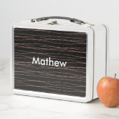 Lunch Box Simple monogramme ajouter votre nom lettre man min (En situation)