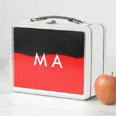 Lunch Box Simple monogramme ajouter votre nom lettre man min (En situation)
