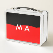 Lunch Box Simple monogramme ajouter votre nom lettre man min (Dos)