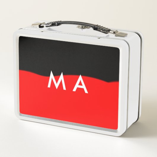 Lunch Box Simple monogramme ajouter votre nom lettre man min (Dos)