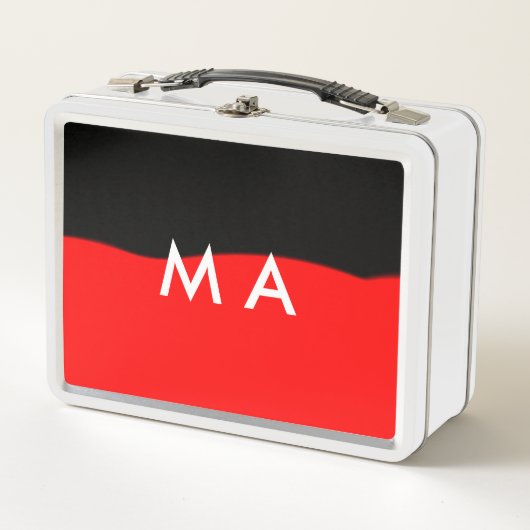Lunch Box Simple monogramme ajouter votre nom lettre man min (Devant)