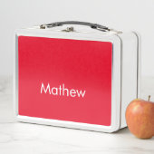 Lunch Box simple monogramme de lettre initiale ajouter votre (En situation)