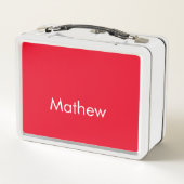 Lunch Box simple monogramme de lettre initiale ajouter votre (Dos)