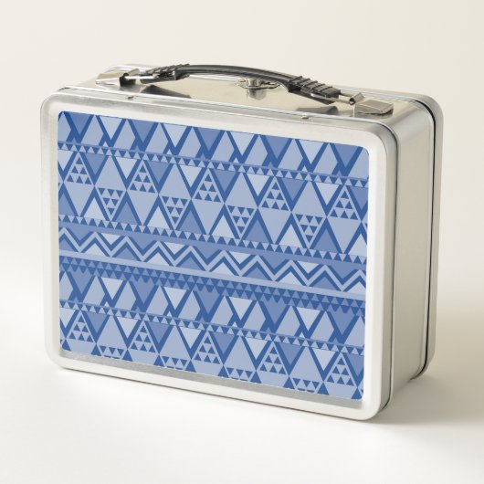 Lunch Box Simple Motif d'art tribal bleu (Dos)