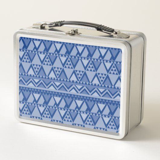 Lunch Box Simple Motif d'art tribal bleu (Devant)