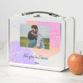 Lunch Box simple nom minimal customisé monogramme couple (En situation)