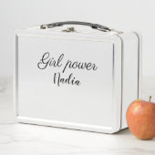 Lunch Box simple pouvoir minimal des filles ajouter le nom t (En situation)