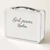 Lunch Box simple pouvoir minimal des filles ajouter le nom t (Dos)